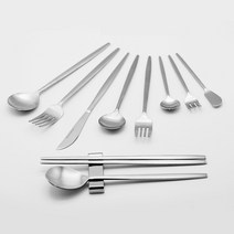 [쿠커스 판다] 무광 실버 쿡센스 큐티 샤틴 커트러리 (성인/아동 주니어용) 국내생산 양식기 9종 택일 / 스푼 포크 젓가락 수저세트 나이프, 디너 포크 (대)