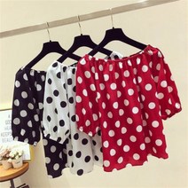PIka여름 여성 반팔티 블라우스 셔츠 쉬폰 빅사이즈