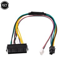 소설 ATX 24pin 마더 보드 2 포트 6pin 어댑터 PSU 전원 공급 장치 케이블 코드 HP Z220 Z230 SFF 메인 서버 핫, 없음