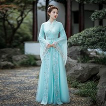 한국무용 풀치마 쉬폰 차르르 입시 하늘하늘 블루 하늘색 고전