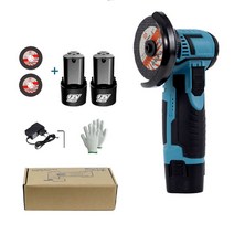 슬라이딩각도절단기 멀티커터기 고속절단기 12V 브러시리스 앵글 그라인더 리튬 배터리 500W 19500Rpm 무선 미니 연마 기계 다이아몬드 커팅, EU B