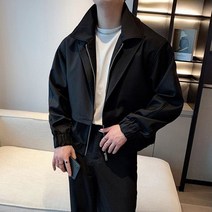 POMTOR 트렌디한 가을 캐주얼 재킷 남숏 디자인 아우터 남 코디