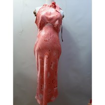 수입펜디 원피스 오렌지나염홀트넥 원피55