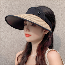 무료배송!! 마트정 Cr로고 NEW 라탄 썬캡모자 라피아햇 자외선차단 여름모자 여행모자 UV차단
