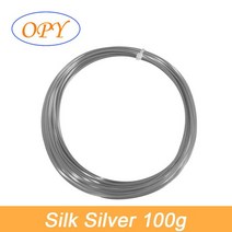 100G 3D 필라멘트 글로우 갤럭시 실크 대리석 우드 탄소 섬유 온도 변화 색상 Tpu 유연한 나일론 Pc Pva Asa Petg 샘플, [02] Silk Silver 100g