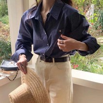 하늘색셔츠 셔츠블라우스 스트라이프셔츠