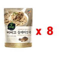 비비고 들깨버섯죽, 420g, 8개