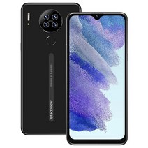 블랙view 언락 폰 A80s 듀얼 SIM 언락 휴대폰 4GB+64GB ROM 언락 스마트폰 안드로이드 10 OS 6.5.1cm HD+ 지문 페이스 ID 잠금 해제 4200mAh, Black