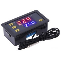 히트와 W3230 AC110-220V 프로브 라인 20A 디지털 온도 제어 LED 디스플레이 온도 조절기는 / 제어 기기 냉각, 하나, 검정