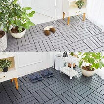 한들D&F 조립식 데크타일, 데크타일_다크그레이, 9개입