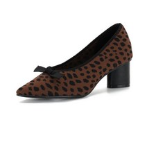 [포멜카멜레] 니트 리본 브라운(레오파드) 펌프스 5CM (FIY1F1SP019B2)