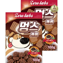 라이브잇 제로랩스 강아지용 시리얼 멍스 100g, 캐롭 맛, 8개