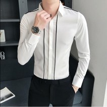 남자 가을 셔츠 솔리드 연예인 정장 하객셔츠 소개팅남방2033
