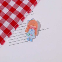 귀여운 소녀 아이캐릭터 아크릴 브로치 뱃지 뱃찌 3번