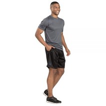 Russell Athletic 남성용 주머니가 달린 메시 반바지 블랙 575657