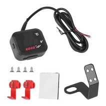 오토바이부품 오토바이용품 3 인 1 오토바이 테스터 전압 온도 측정기 USB 충전기 0 계기판 24V 12V 혼다 스즈키 BMW ATV 유니버설, Black