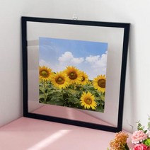 ga345-투명액자38CmX38Cm 하늘을바라보는해바라기 2.이미지2/골드브라운