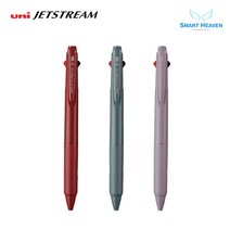 [한정]유니 제트스트림 3색 볼펜 해피니스 0.5mm, GR가넷레드