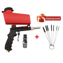 샌드블라스트 샌드블라스터 90psi 조정 가능한 블라스팅 건 휴대용 블래스터 기계 페인트 스프레이 중력 소형 핸드 헬드 공압 블라스팅 건 세트, 플러스를 입력