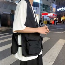 자켓 베 검은색 힙한 간절기 아메카지 조끼 캐주얼 남자 패션 스트 릿