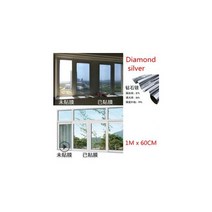 1Mx30-60CM 창 유리 개인 정보 보호 필름 편도 실버 거울 절연 스티커 태양 반사 레이어 색조 사무실 건물 장식, 1M x 60CM