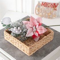 [플라워트리] 스노우베리포인가지 40cm 크리스마스 장식 TRFART, 색상:레드