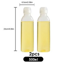 분사력 좋은 스프레이 오일병 밀폐그릇 요리사 전문가 300ml/500ml 오일 병 주방 조미료 스퀴즈 요리 베이킹 케첩 겨자통 핫 소스 올리브, [04] 2pcs 500ml