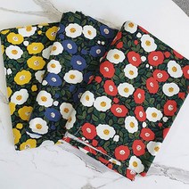 원단도매집 동백꽃 린넨11수 사계절린넨, 동백꽃-레드
