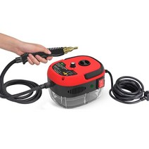 스팀청소기 산업용 자동차 고온 고압 무선 스팀 세차 청소기 세차기 전기 2500w 미니 핸드 헬드 청소 기계 휴대용 청소 도구 자동차, 빨간색, 110v, 영국