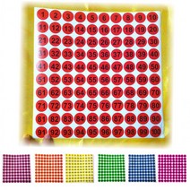 제이제이 7종 100넘버링 스티커 3466B 100pcs 1매 번호스티커 다꾸, 3466B-2. 그린100p