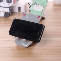 원목 고양이 폰 거치대 사무실 집 욕실 주방 싱크대 애니멀 간편 조립형 스탠딩 나무 우드 책상 스탠드 갤럭시 애플 호환 핸드폰 태블릿 동영상시청 충전 탁상용 (그레이)