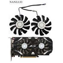 MSI GEFORCE GTX 1050TI HA8010H12F-Z 그래픽 카드 냉각을위한 GTX-1050-TI-4GT-OC 75MM 2PIN GTX1050TI GPU 쿨러 듀얼 팬