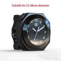 듀얼트론 썬더2 오토바이 전기 스쿠터 시계 방수 모토크로스 및 리어 뷰 액세서리, 07 clock black