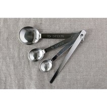 아이자와 공방 스텐 계량 스푼 4p 세트 2.5cc 5cc 15cc 제과 제빵 조리도구 키친툴