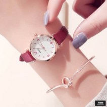 가바바 여성 시계 라운드 심플 얇은 손목시계 G42918