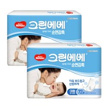 하기스 크린베베 일자형 기저귀 대형 72P X2팩, 144매