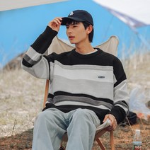 가을 겨울 커플 단가라 스웨터 루즈핏 라운드 니트