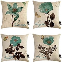등쿠션 침대 플라워 베개 레트로 나비 린넨 베갯잇 소파 커버 홈, 450mm450mm, lk3-4545-딩지