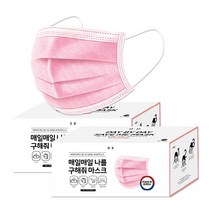 MAME 국산 마스크 데이바이데이 세이브미 마스크 대형 100매, 핑크
