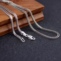 순수 실버 직조 목걸이 S925 스털링 폭스 테일 체인 남성 여성 맞춤형 레트로 복고풍 엔틱 쇼핀 쥬얼리