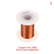 권선코일 구리선0.13mm ~ 1.25mm 구리 와이어 자석 에나멜 권선 코일 100g, 01 A1