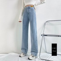 여자 기모 청바지 데님 팬츠 t c ng 여성용 하이 웨이스트 와이드 블루 화이트 빈티지 스트리트웨어 스트 트