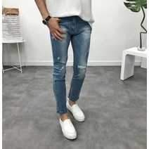 연청 디스트로이드 3600 스판 9부 데님