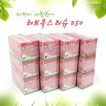 마루몰 국산 러브옥스 각티슈 미용티슈 가정용 업소용 티슈, 6개, 250매입