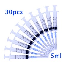 애완 동물 농장용 바늘이 있는 일회용 플라스틱 수의학 주사기 1ml 50 개 동물 고양이 개 돼지 소 양 말 2ml 5ml 10ml, 03 5ml 30pcs