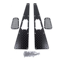 트랙 사스 TRX4 랜드 로버 디펜더 RC 모델 자동차에 대한 스테인레스 스틸 후드 스키드 플레이트 세트 부품을 업그레이드, 하나, 보여진 바와 같이