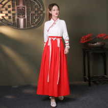 난타복 난타 연극영화과 무용 경연 남녀공용 무협, 1.화이트+레드세트(남여공용)