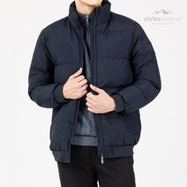 스타일에스 남성 빅사이즈 소매 패치 웰론 헤비 집업 패딩 점퍼