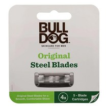 Bulldog Mens Skincare and Grooming 남성용 오리지널 면도날 리필 4개입 436793, Original, 8 Count (Pack of 1)