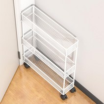 틈새수납장 철재 세탁실 폭좁은 이동식 선반, 25